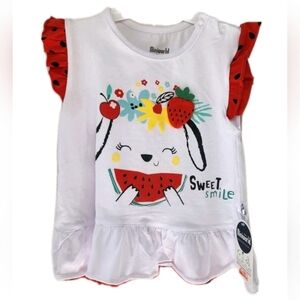 Baby Toddler Dress 2-Pieces Set Ruffle Sleeve Dress w/pants Size 12-18 Months